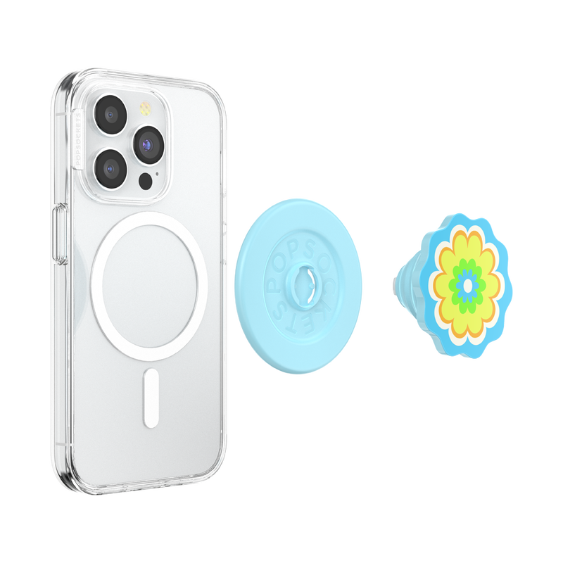 Molded Flower Kaleidoscope Blue — MagSafe PopGrip image number 4