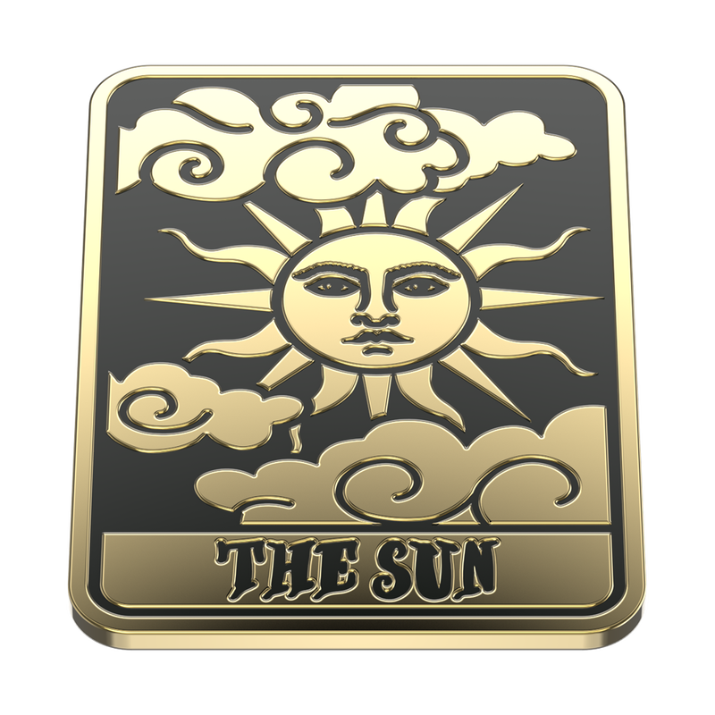 Enamel Tarot Card Sun — Adhesive PopGrip image number 2