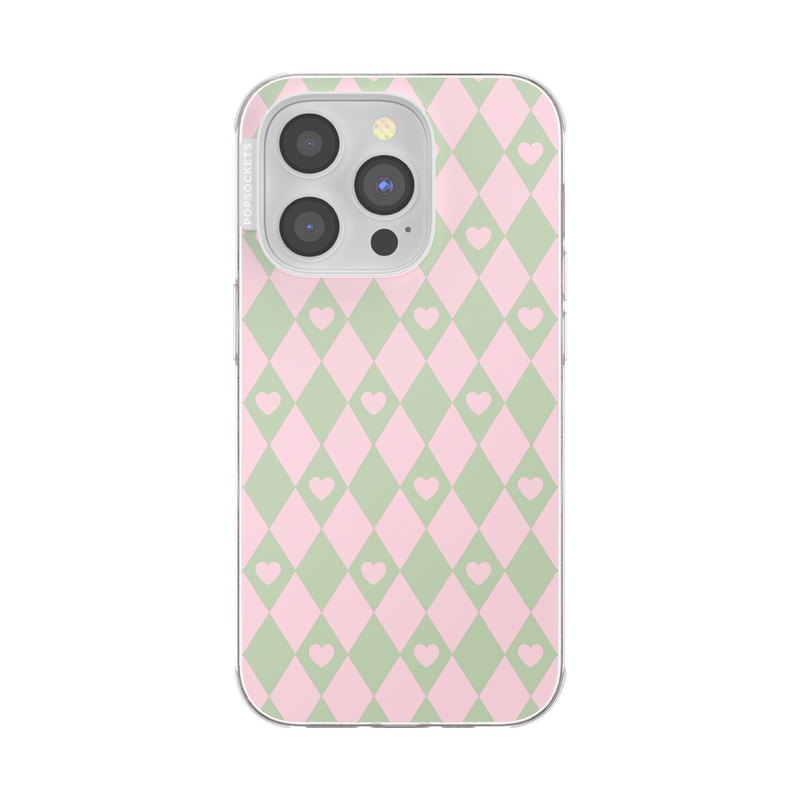 Harlequin Hearts Pink — iPhone 14 Pro MagSafe Case image number 0