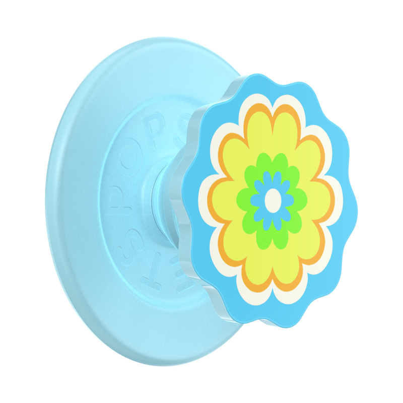 Molded Flower Kaleidoscope Blue — MagSafe PopGrip image number 0
