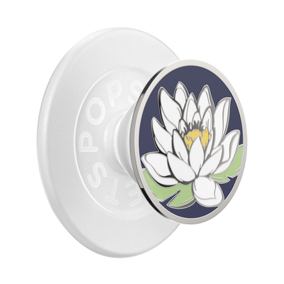 Enamel Water Lily Midnight — MagSafe PopGrip