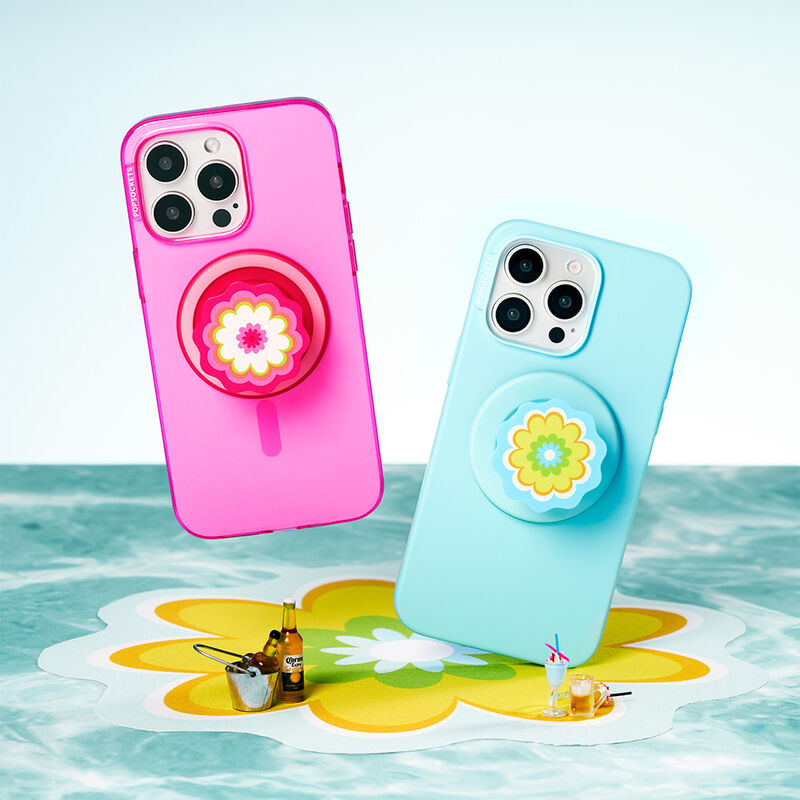 Molded Flower Kaleidoscope Blue — MagSafe PopGrip image number 2