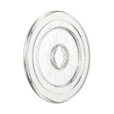 Clear Glitter Silver — MagSafe Round Base
