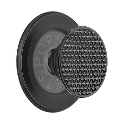 Triangle Knurl Black — PopGrip for MagSafe