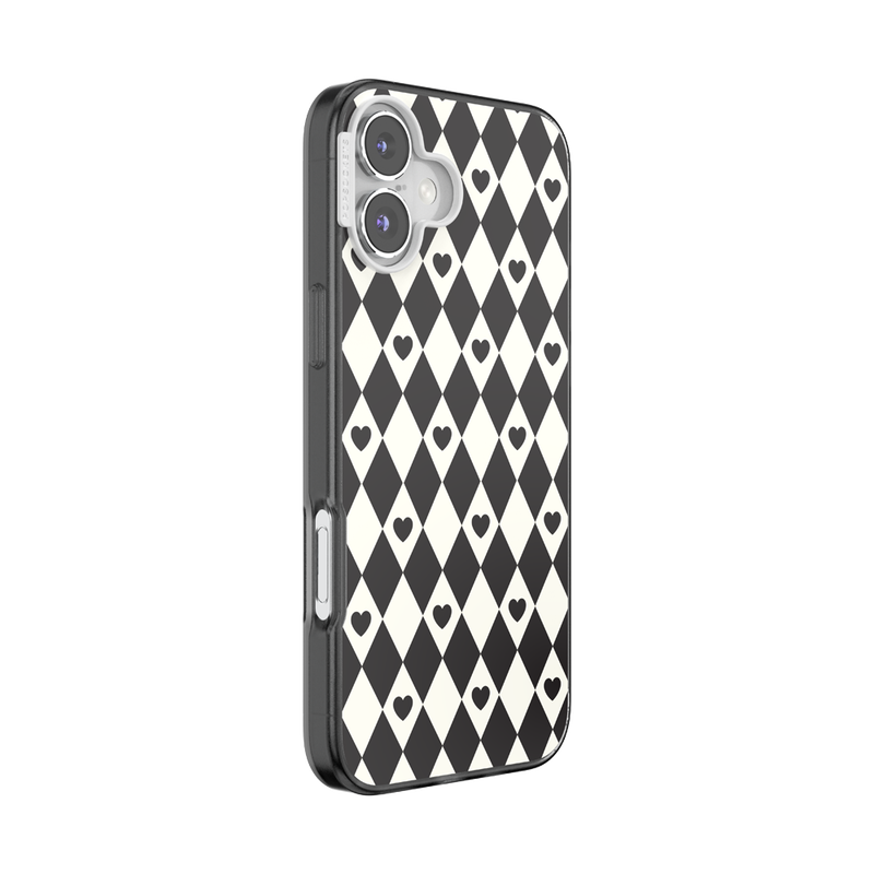 Harlequin Hearts Black — iPhone 16 Plus MagSafe Case image number 1