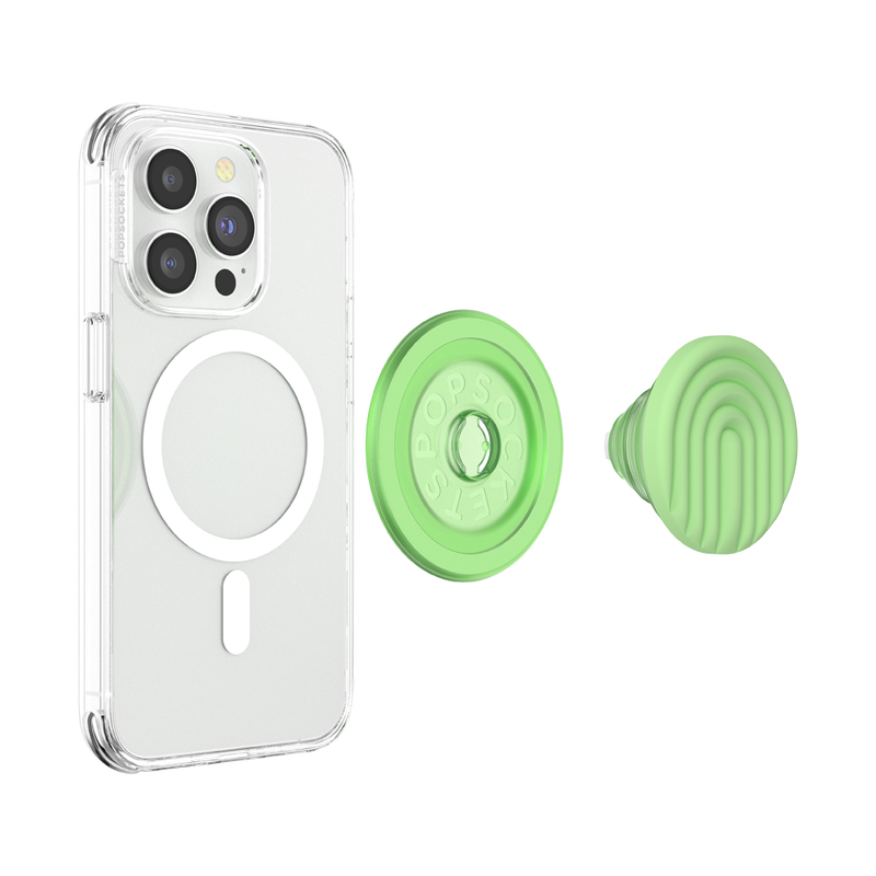 PopOut Curves Matcha Dew — MagSafe PopGrip image number 6