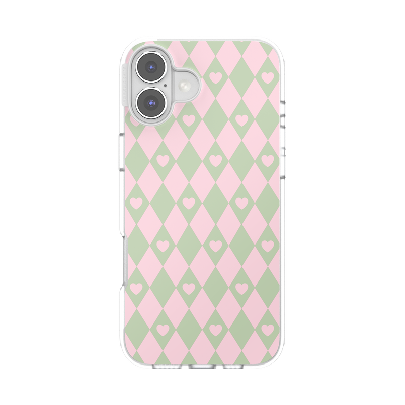 Harlequin Hearts Pink — iPhone 16 Plus MagSafe Case image number 0