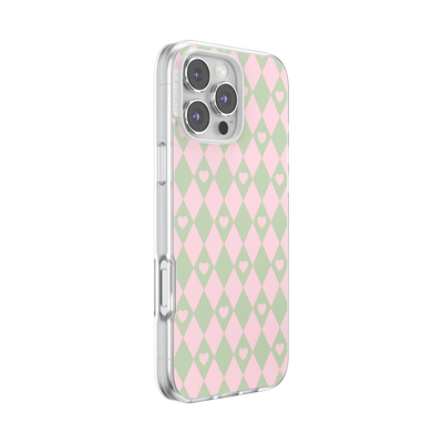 Secondary image for hover Harlequin Hearts Pink — iPhone 16 Pro Max for MagSafe