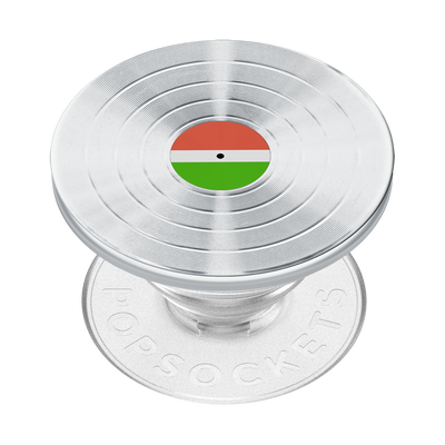 Backspin Aluminum 45rpm Silver — Adhesive PopGrip