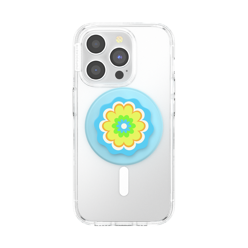 Molded Flower Kaleidoscope Blue — MagSafe PopGrip image number 3
