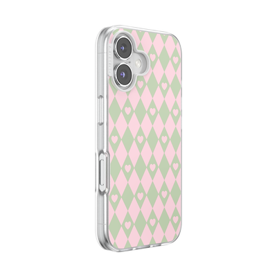 Secondary image for hover Harlequin Hearts Pink — iPhone 16 MagSafe Case