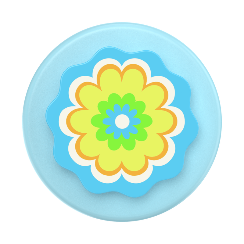 Molded Flower Kaleidoscope Blue — MagSafe PopGrip image number 1