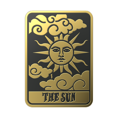 Enamel Tarot Card Sun — Adhesive PopGrip